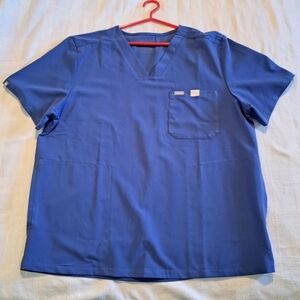 Figs women's or men's scrub top size XXL purply blue EUC